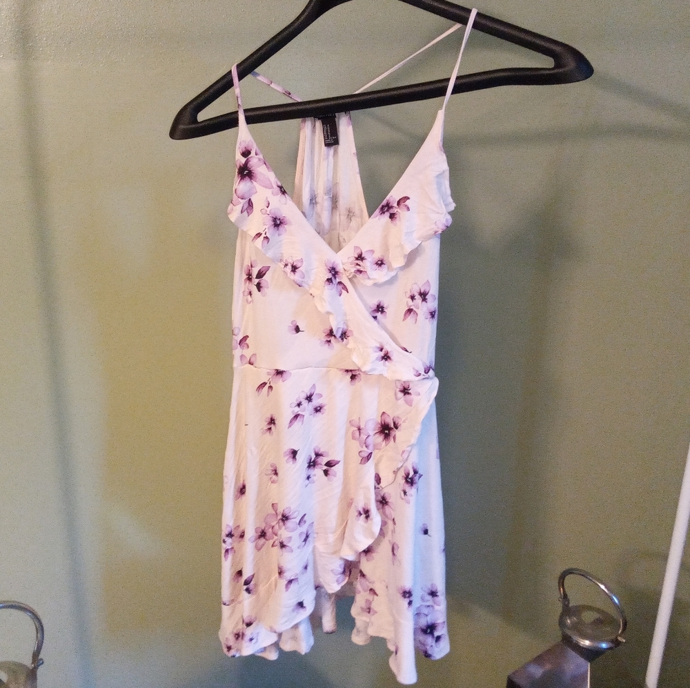 Floral Mock Wrap Dress